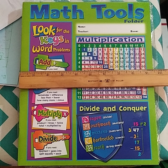 NWT Math Reference Four-Pocket Folder - Picture 7 of 8